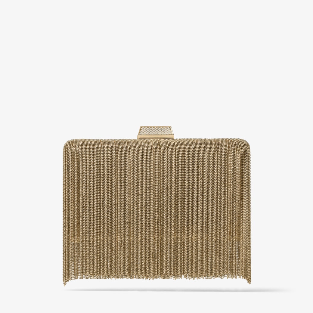 Jimmy choo on sale gold clutch bag