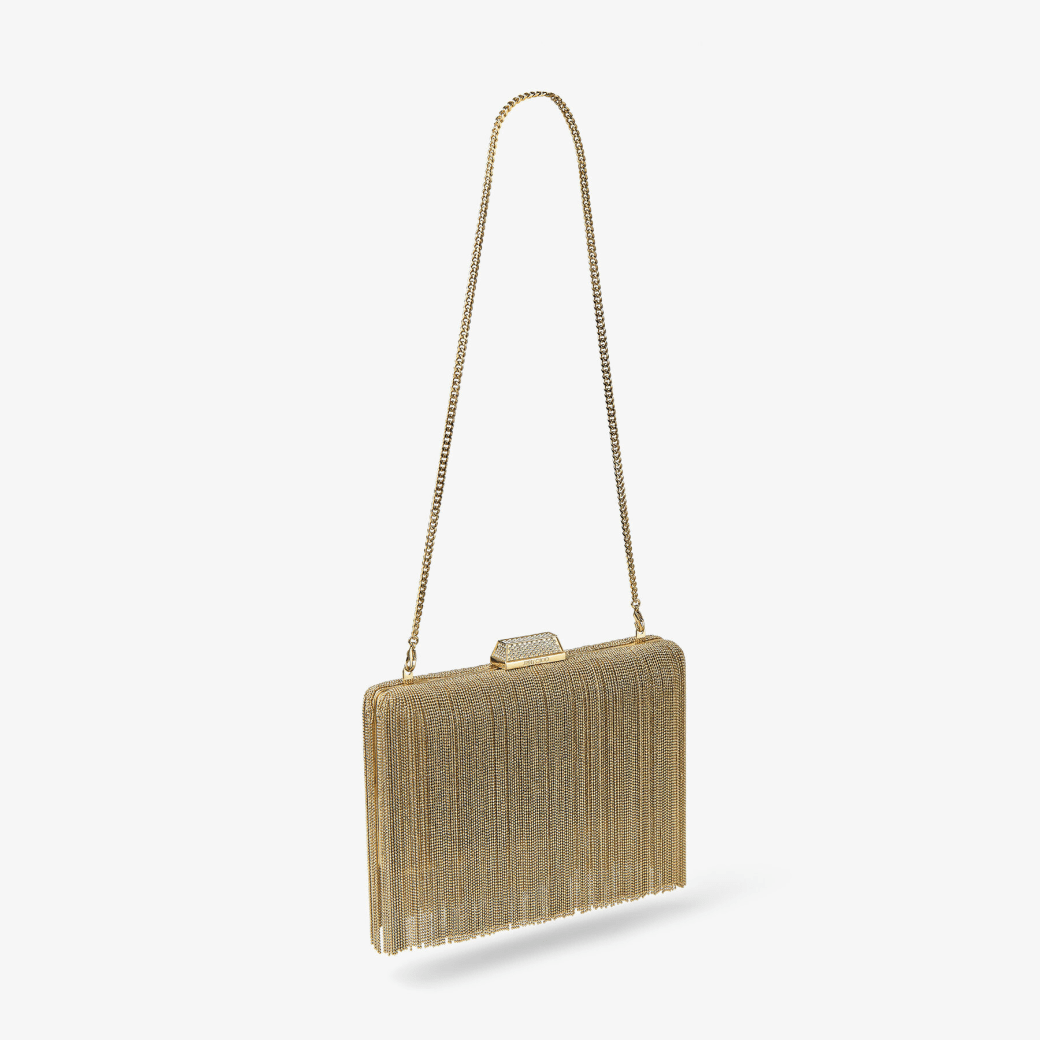 Jimmy choo gold handbag clearance