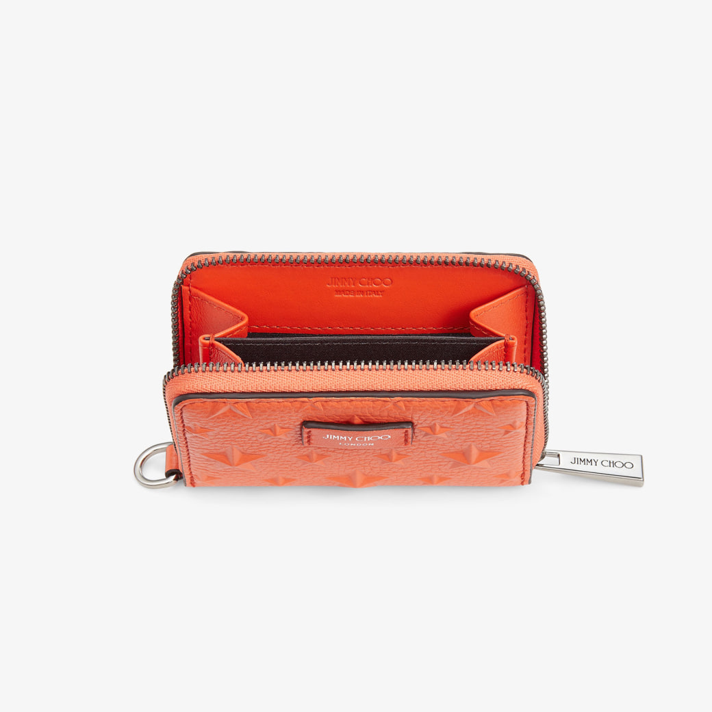 Danny Orange Embossed Leather SLG JIMMY CHOO