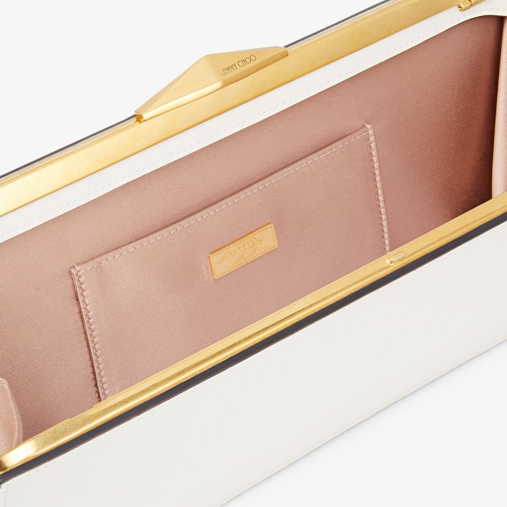 Rose gold clearance box clutch bag