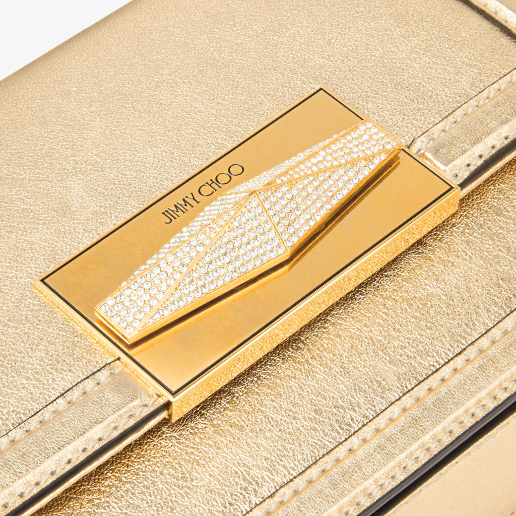 Jimmy choo gold purse sales