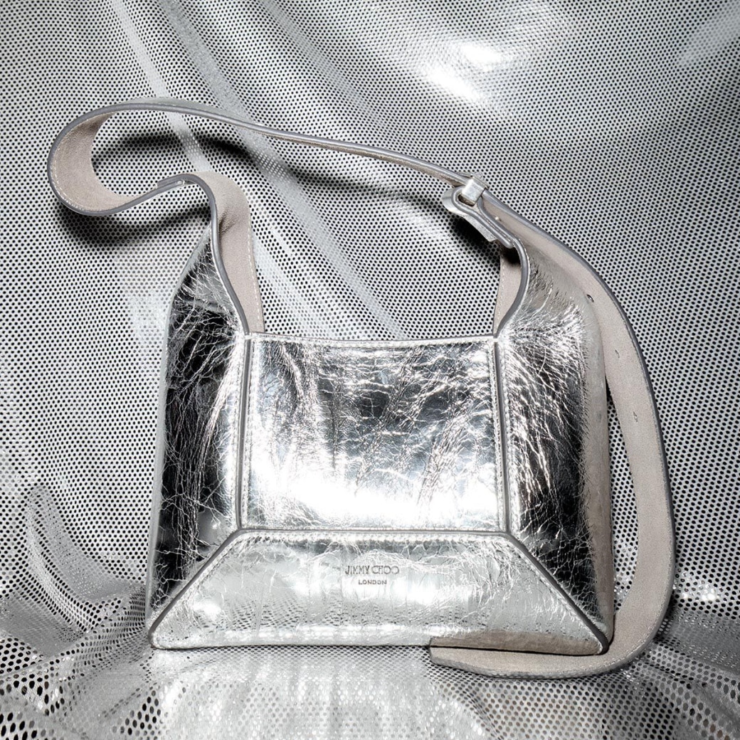Jimmy choo metallic bag store