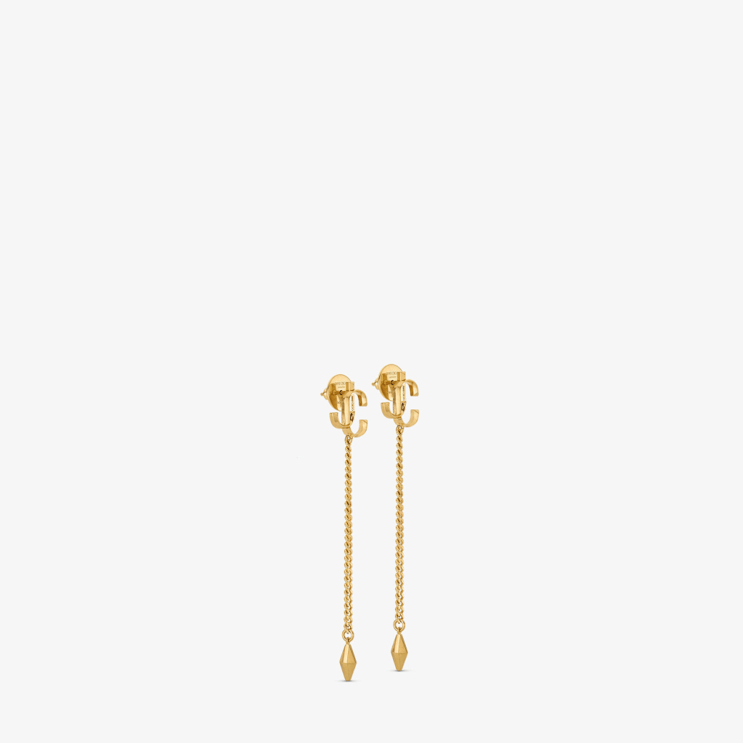 Flexible Diamond Chandelier Earrings With Spinel Drops - Jaipur Jewels