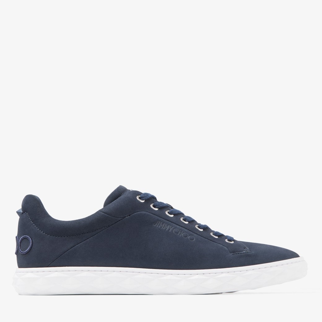 Diamond Light M II Navy Nubuck Leather Trainers JIMMY CHOO NZ