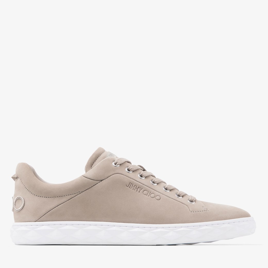 Diamond Light M II Taupe Nubuck Leather Trainers JIMMY CHOO NZ