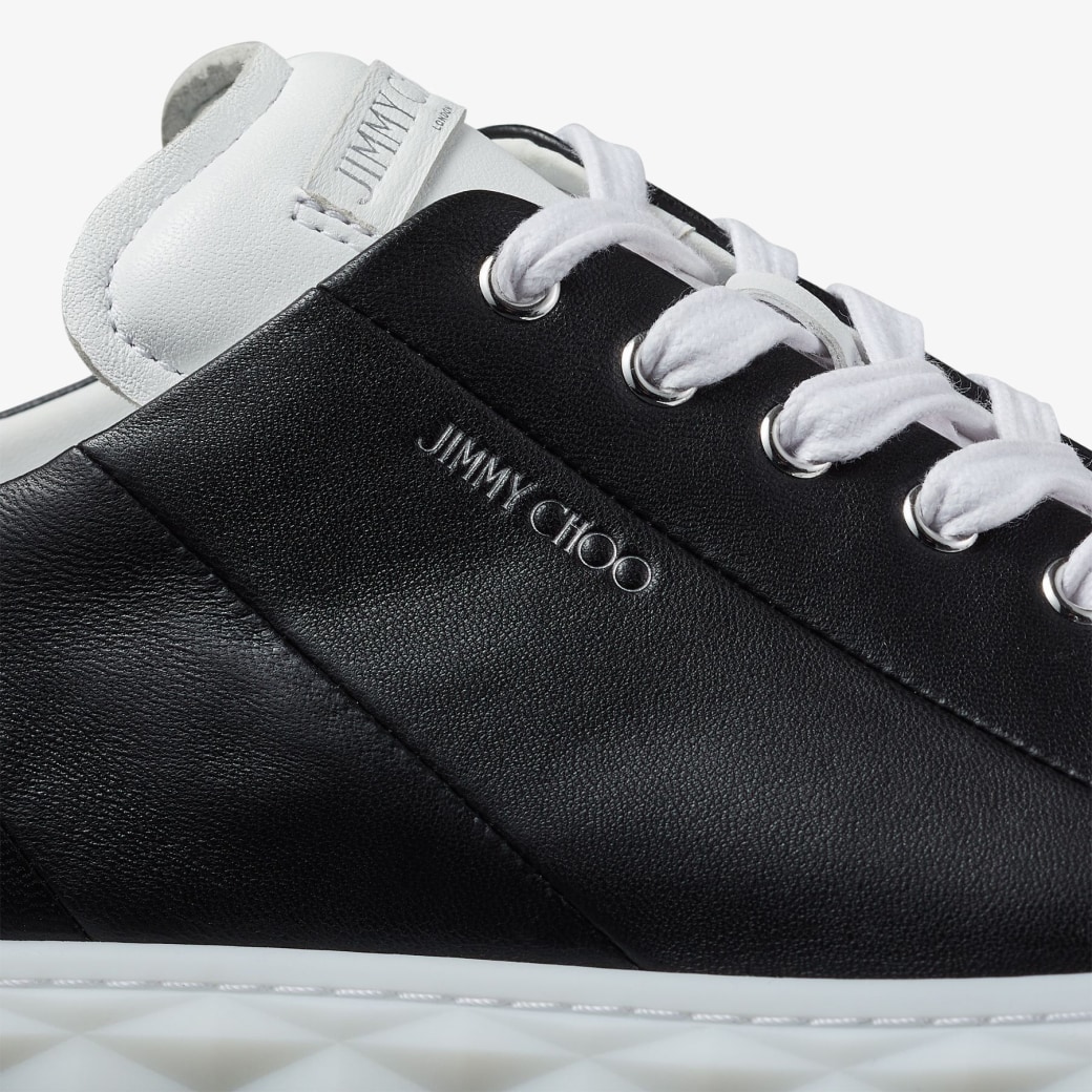 Black Nappa Leather Low Top Trainers DIAMOND LIGHT M Spring Summer 2021 JIMMY CHOO