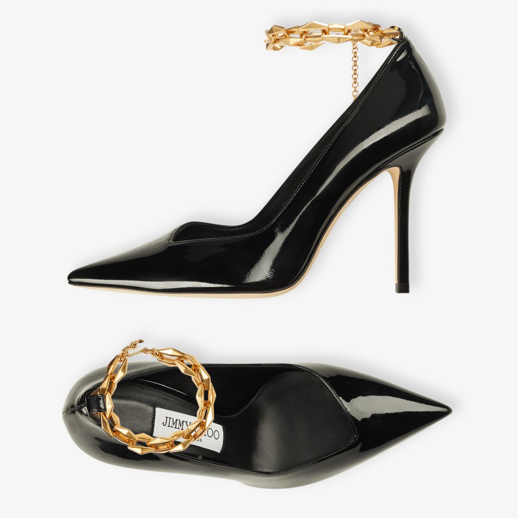 Mach & Mach Womens Pearls & Diamond PVC High Heels Black EU 37.5 / UK –  Luxe Collective
