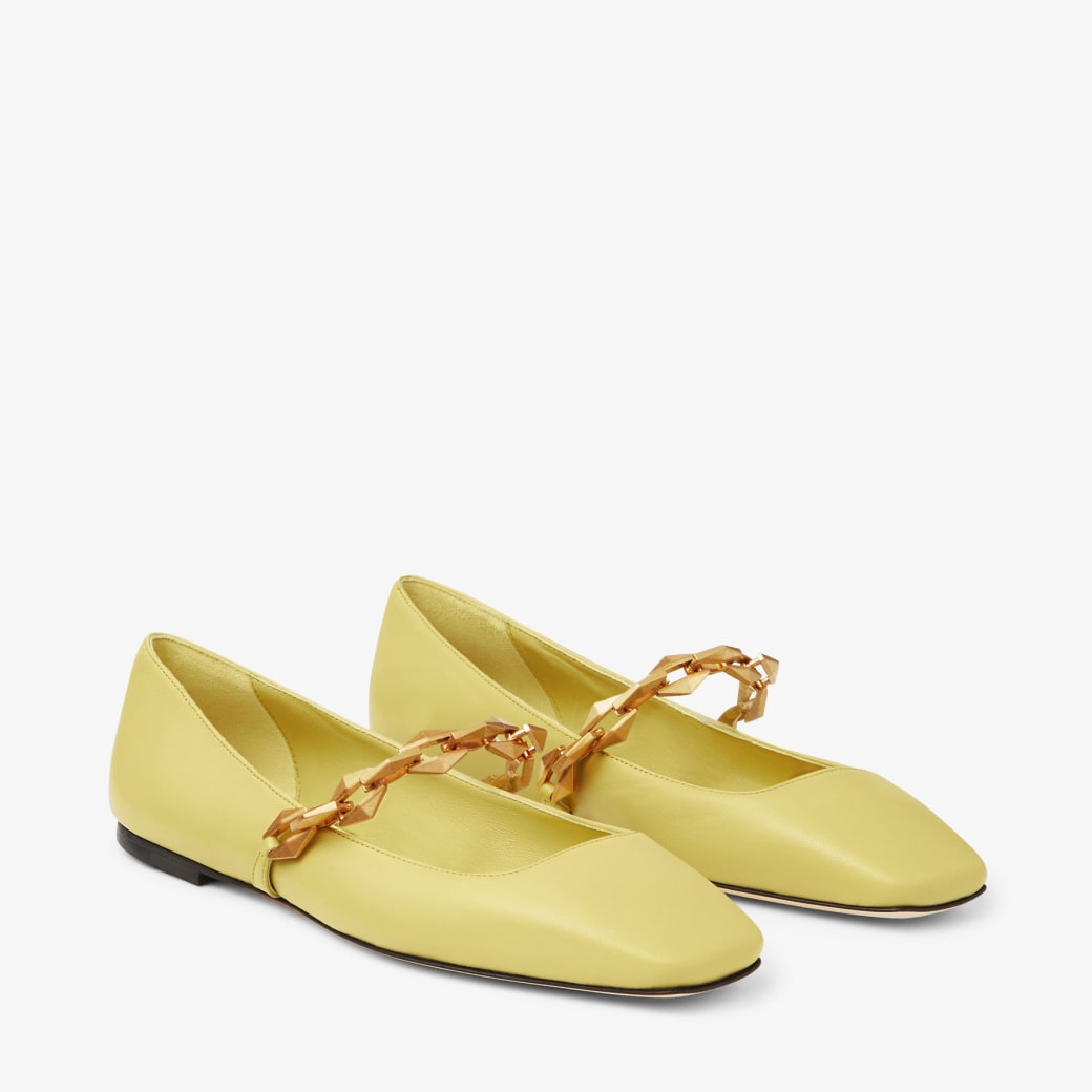 Yellow dress flats top