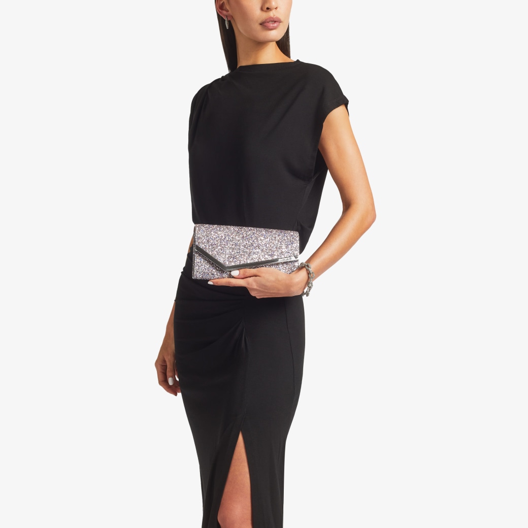 Jimmy choo shop emmie glitter clutch