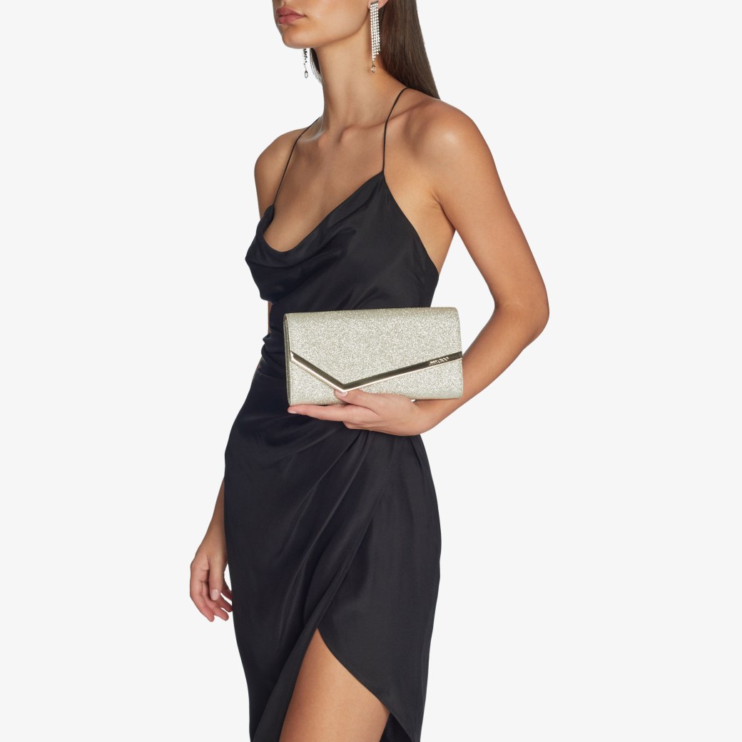 Platinum Ice Dusty Glitter Clutch Bag Emmie Pre Fall 18