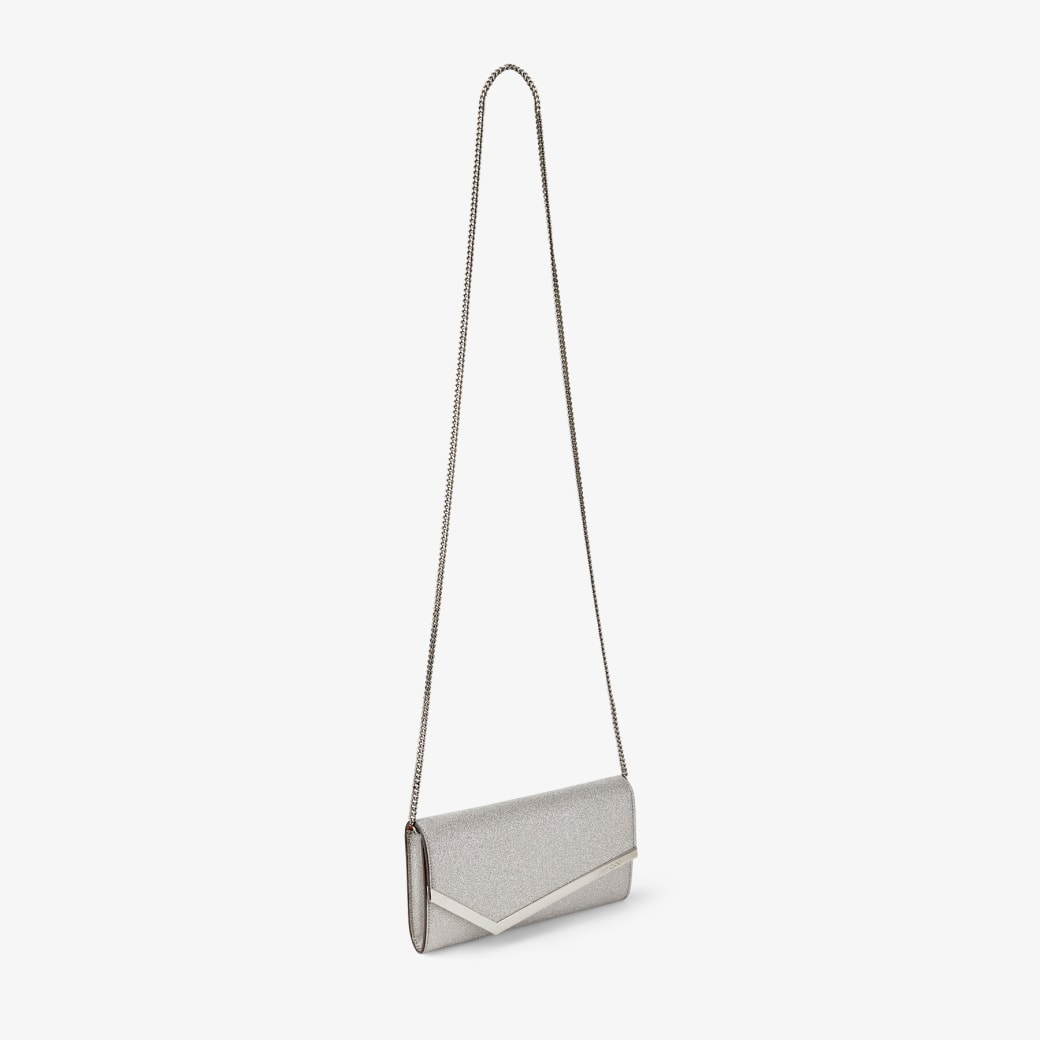 Jimmy choo sale silver clutch bag