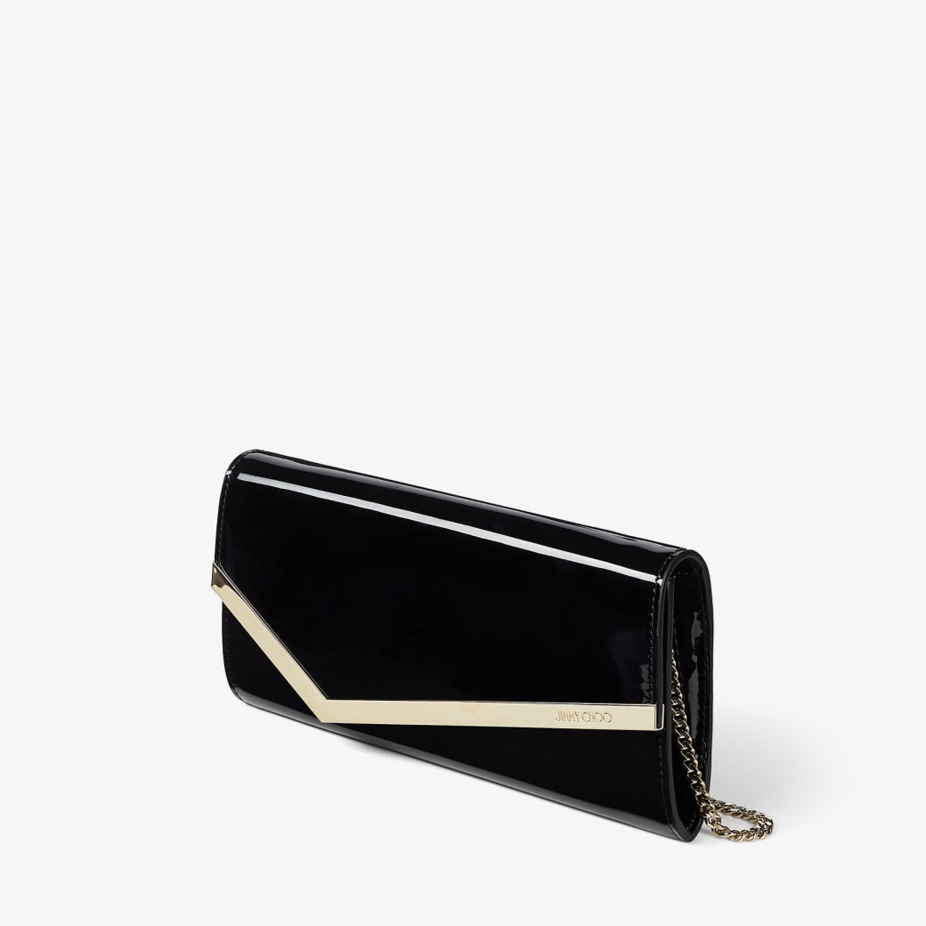 Black patent clutch bag sales