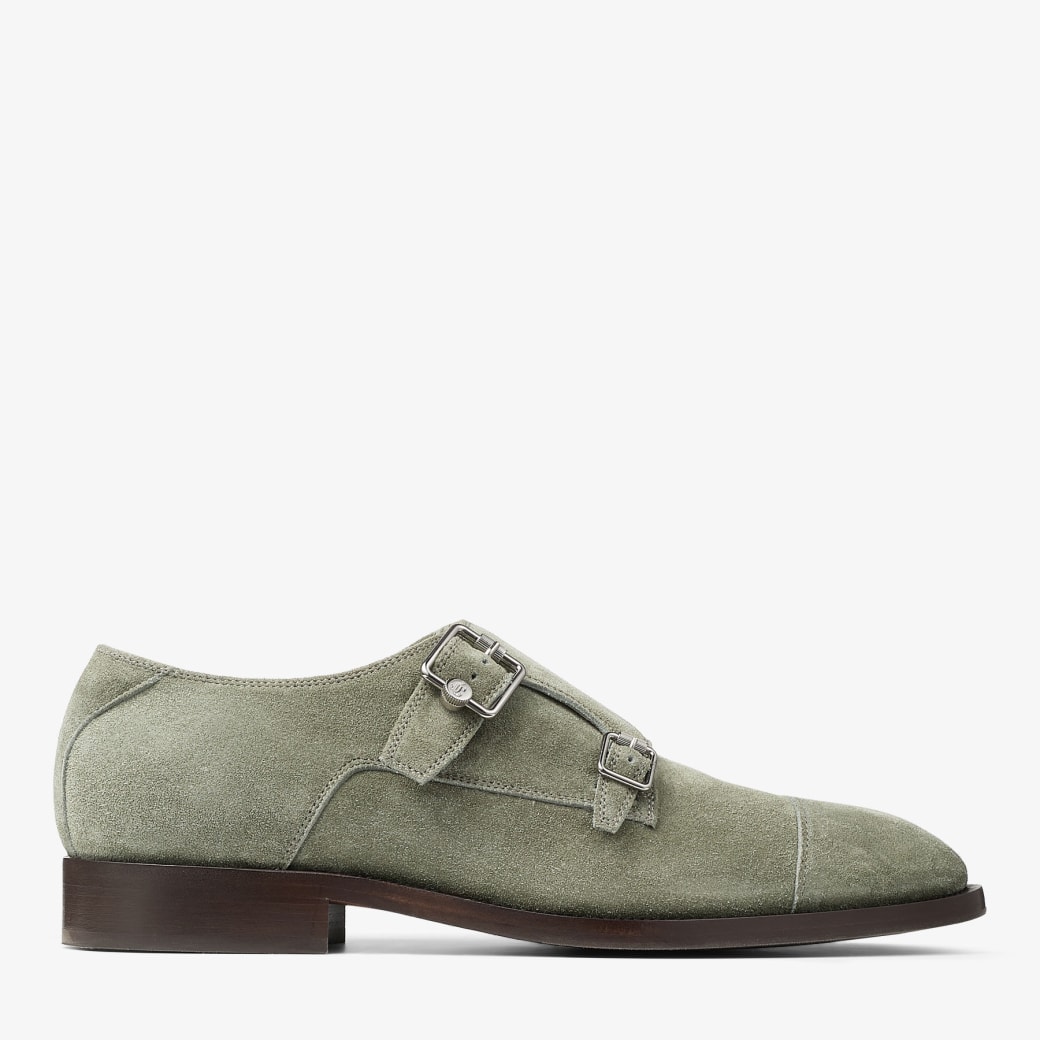 Mens suede monk strap sale shoes