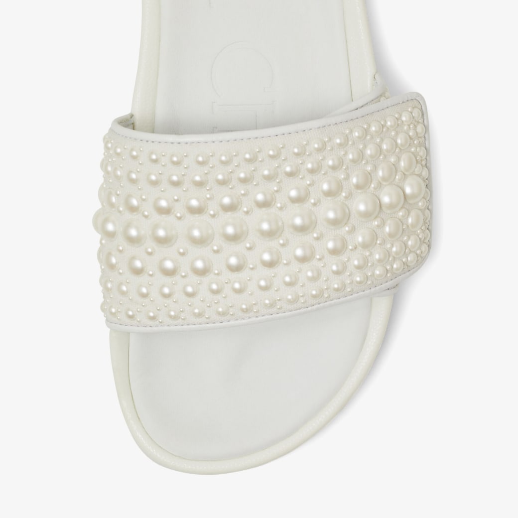 White studded top slides