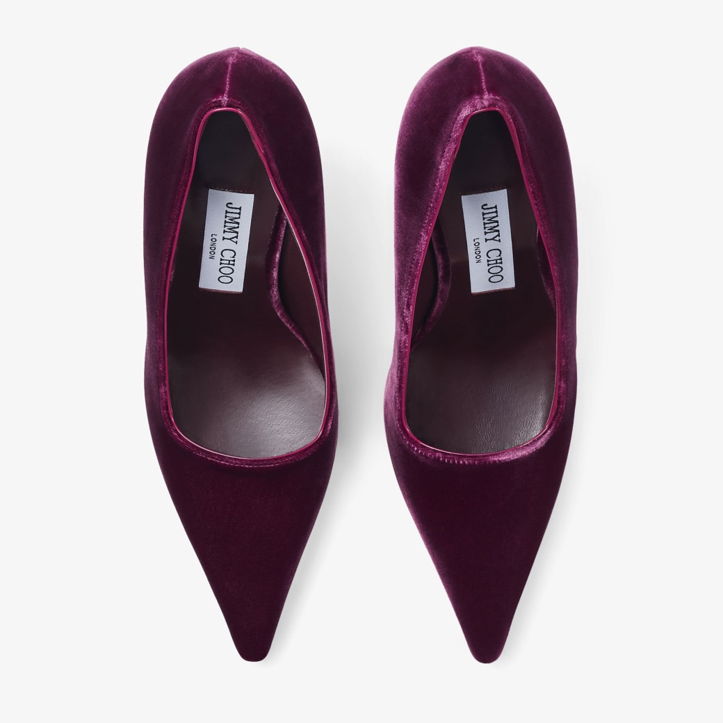 IXIA 95 Boysenberry Velvet Pumps New Collection JIMMY CHOO