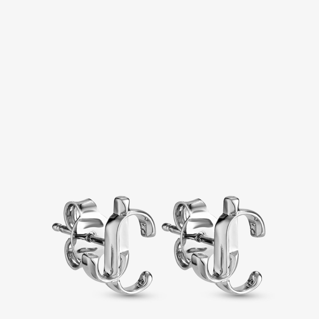 Silver-Finish Metal JC Mini Stud Earrings | JC Mini Studs