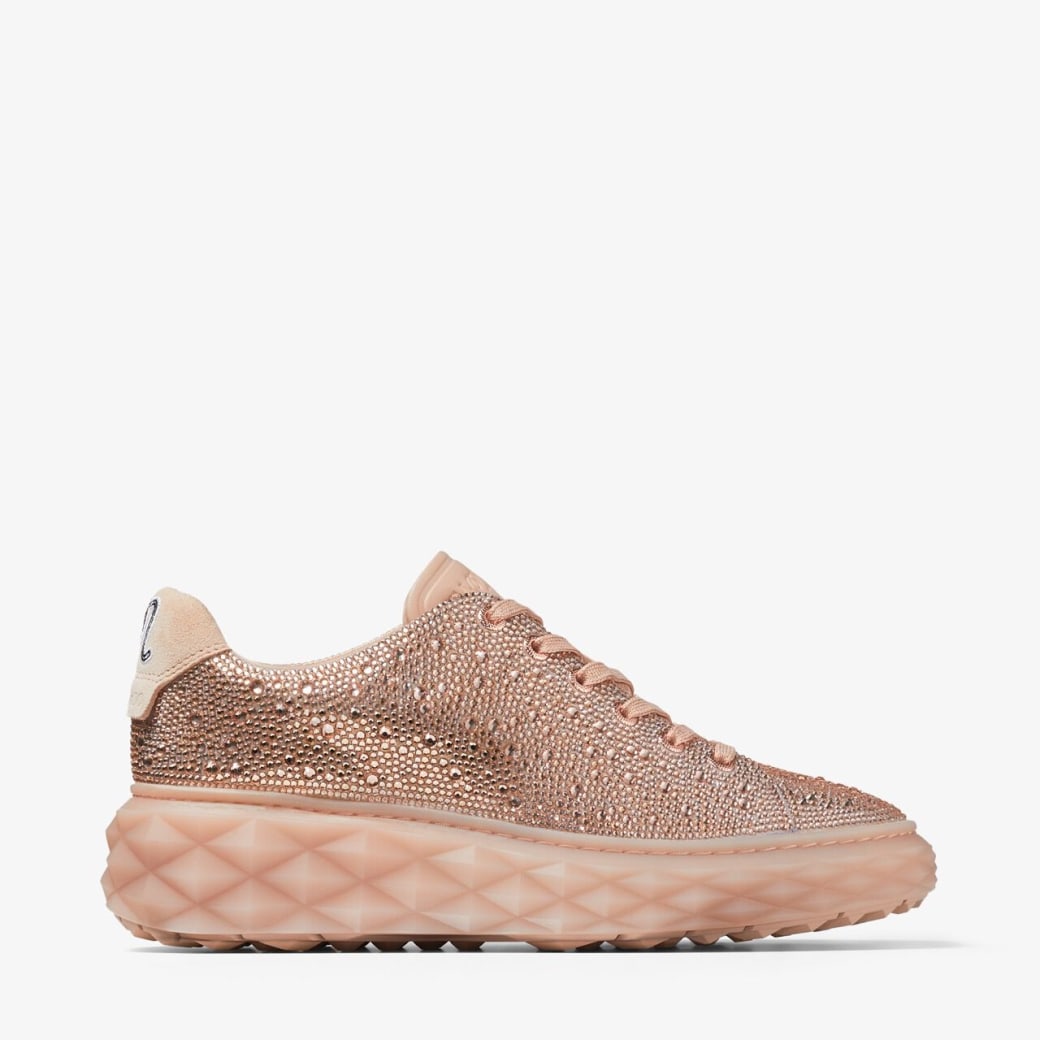Jimmy Choo Malbon Diamond F Macaron Crystal Shimmer Suede Trainers Jimmy Choo Malbon JIMMY CHOO