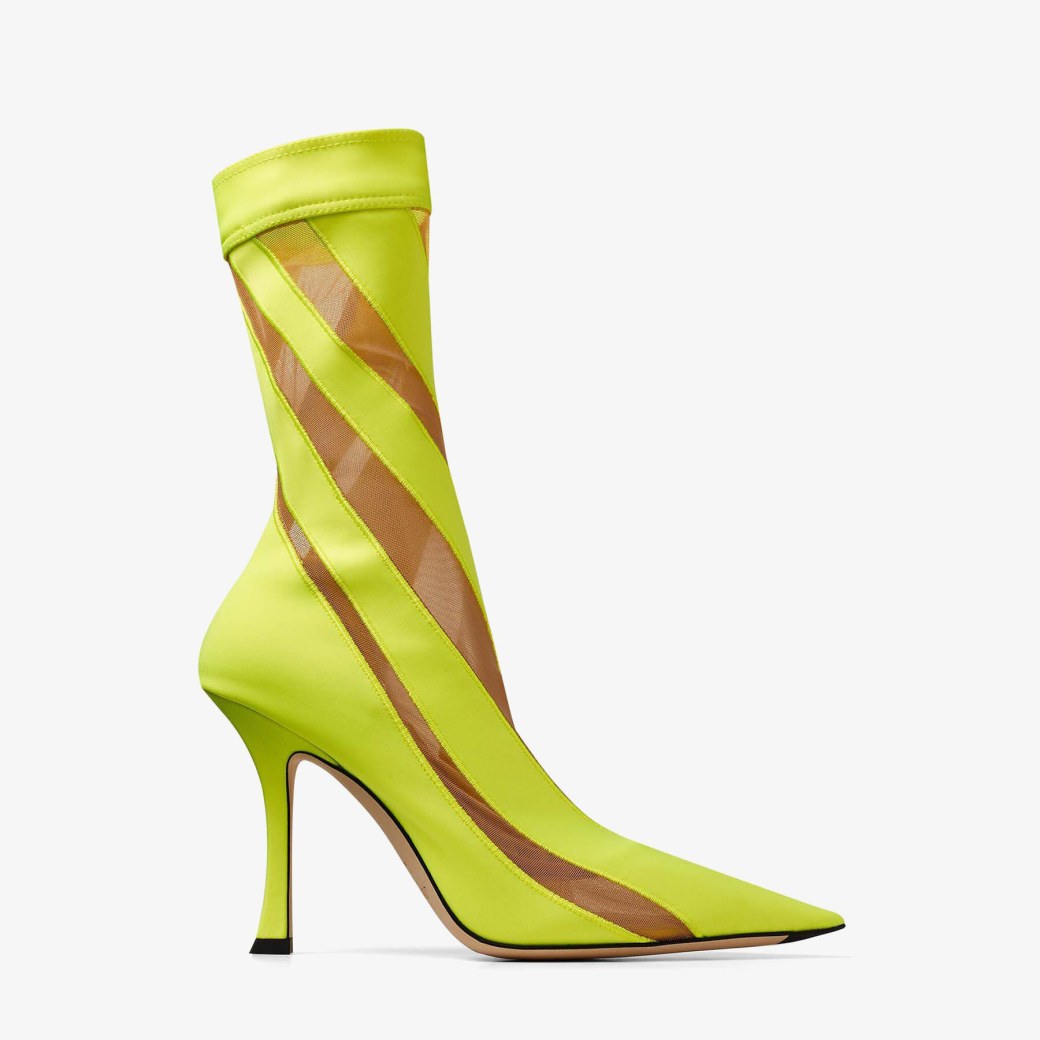 Neon yellow top boots
