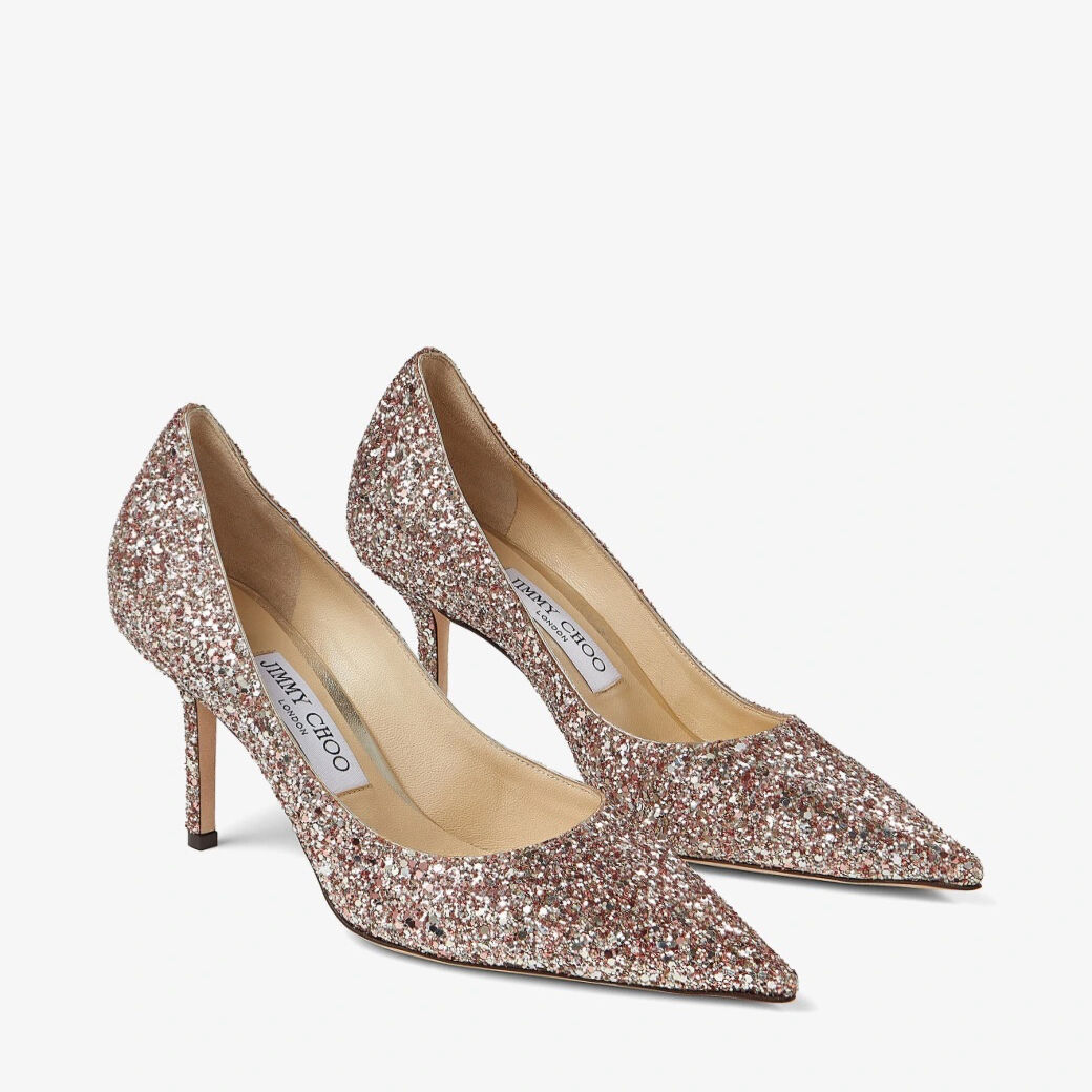 Rose gold sparkly pumps sale