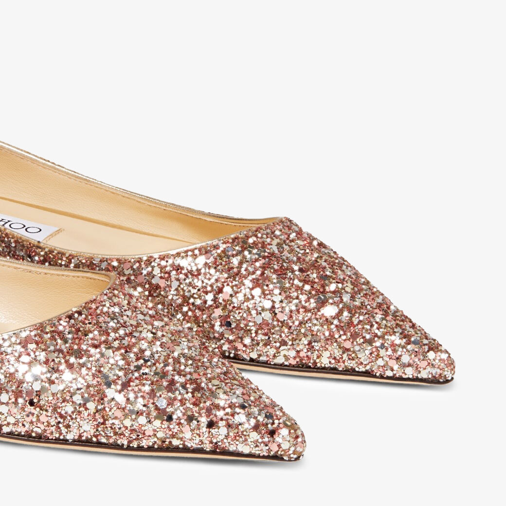 Jimmy choo glitter flats new arrivals