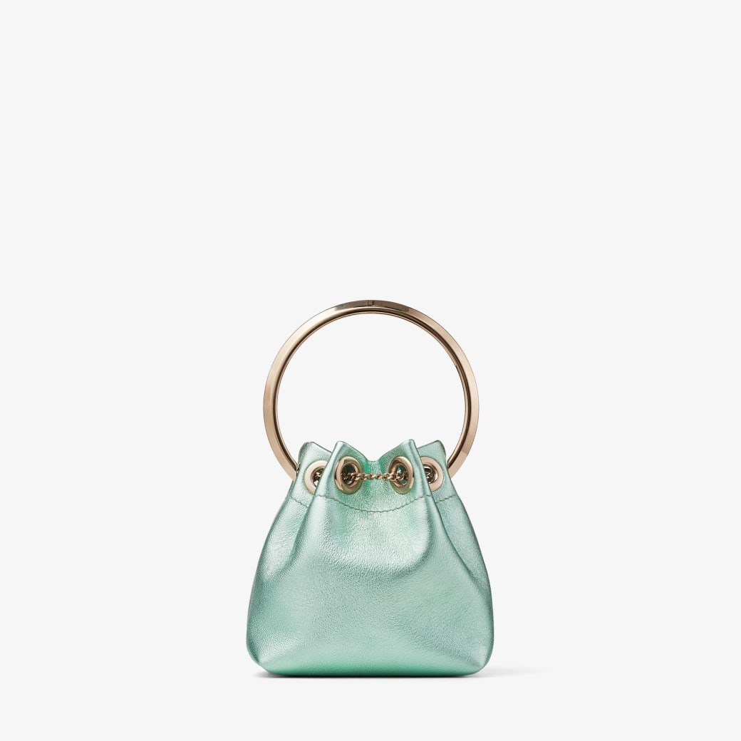 MICRO BON BON Smoke Green Metallic Nappa Mini Bag Summer