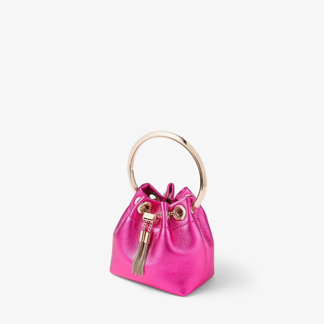 MICRO BON BON Fuchsia Metallic Nappa Mini Bag Summer