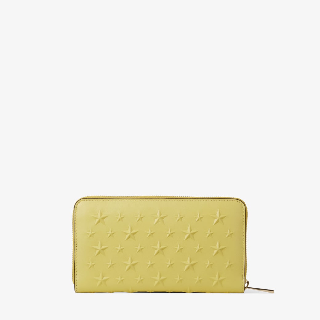 Pippa Yellow Embossed Leather SLG JIMMY CHOO