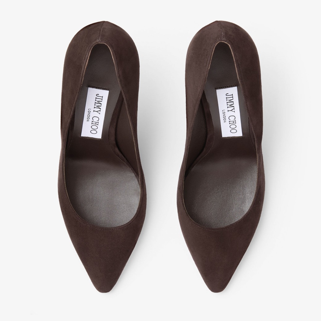 Romy 85 | Coffee Tonal Suede Pumps | JIMMY CHOO Romy 85 | Coffee Tonal Suede Pumps | JIMMY CHOO