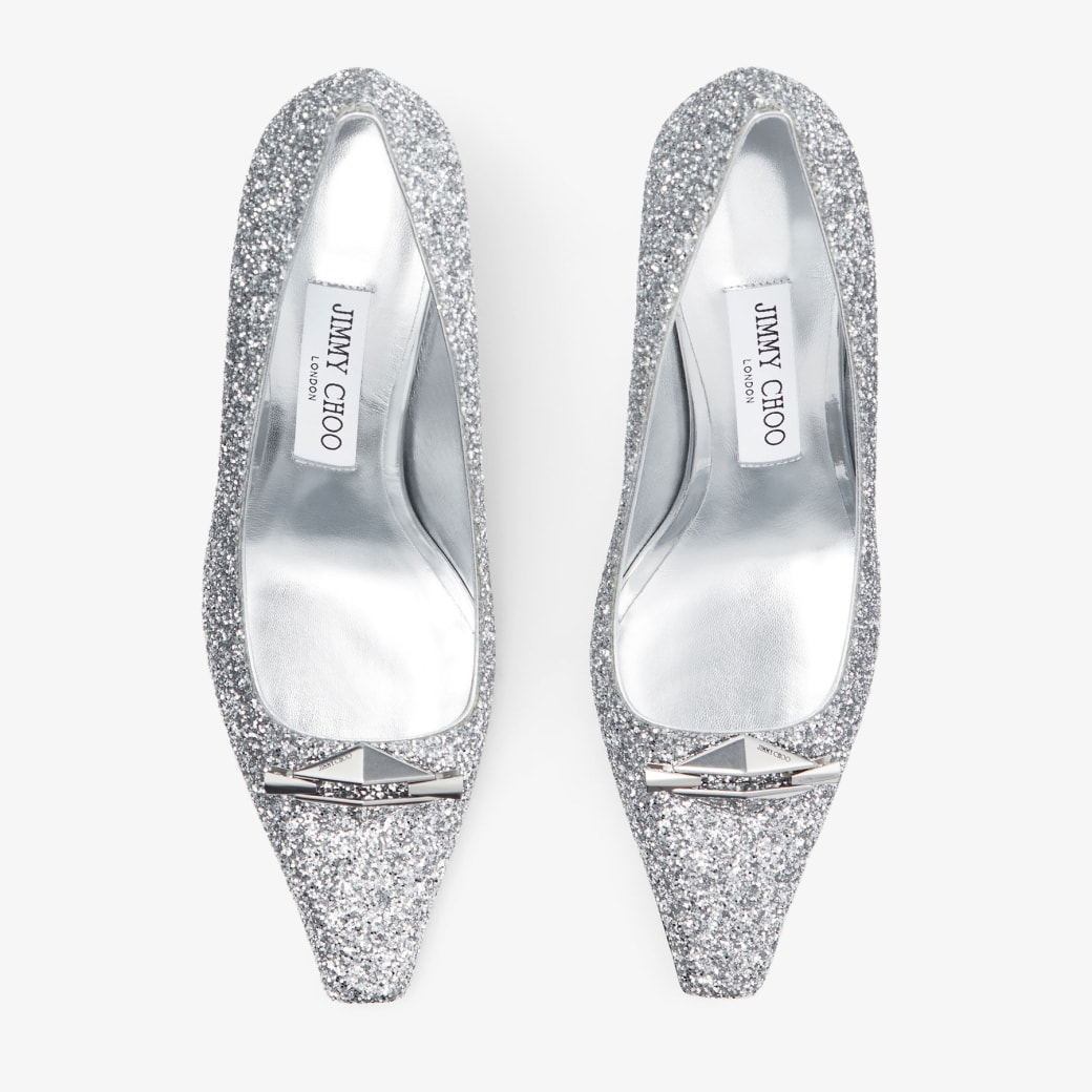 Ryker 70 | Silver Glitter Fabric Shoe | JIMMY CHOO
