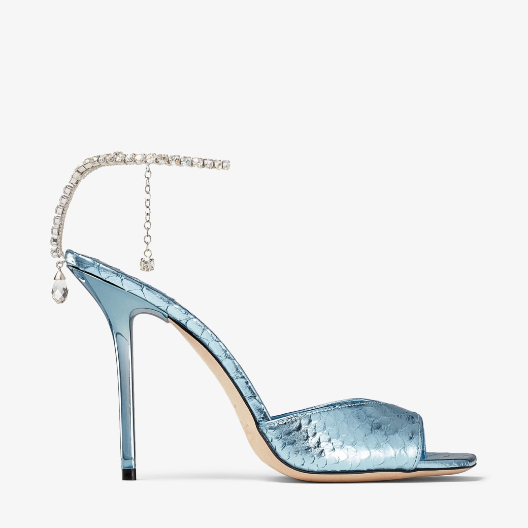 Blue crystal sandals sale