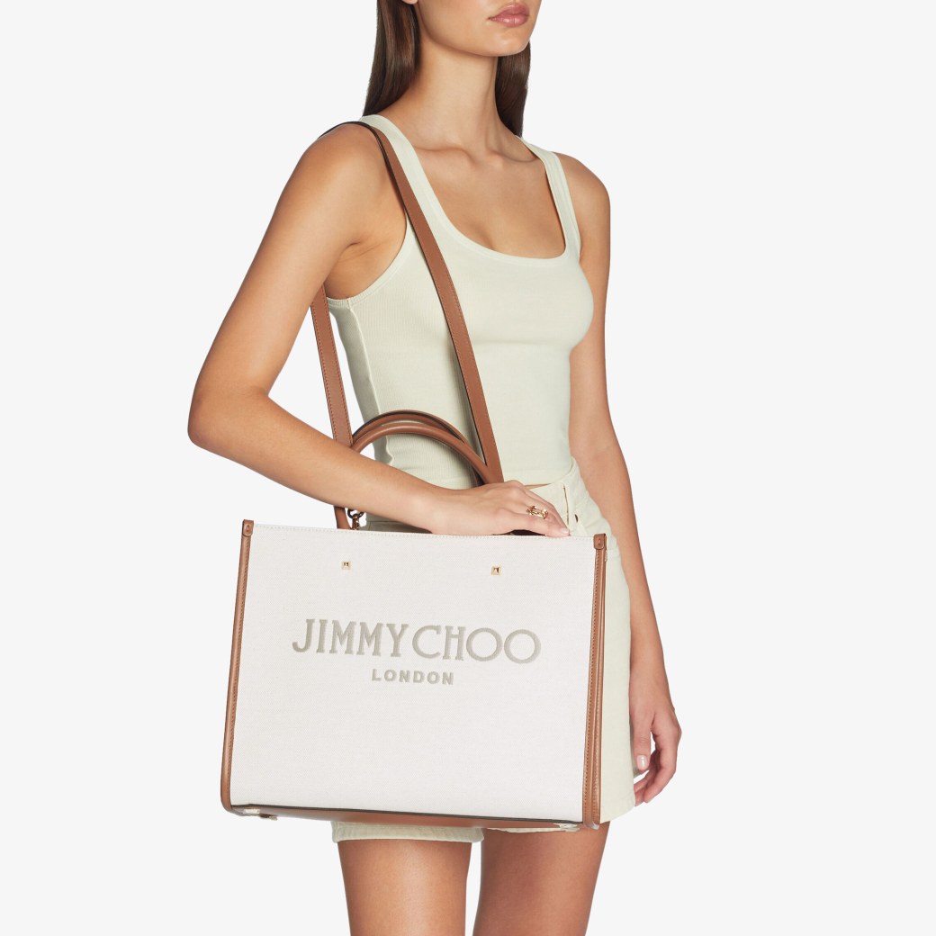 AVENUE M TOTE Natural Recycled Cotton Canvas Tote Bag with