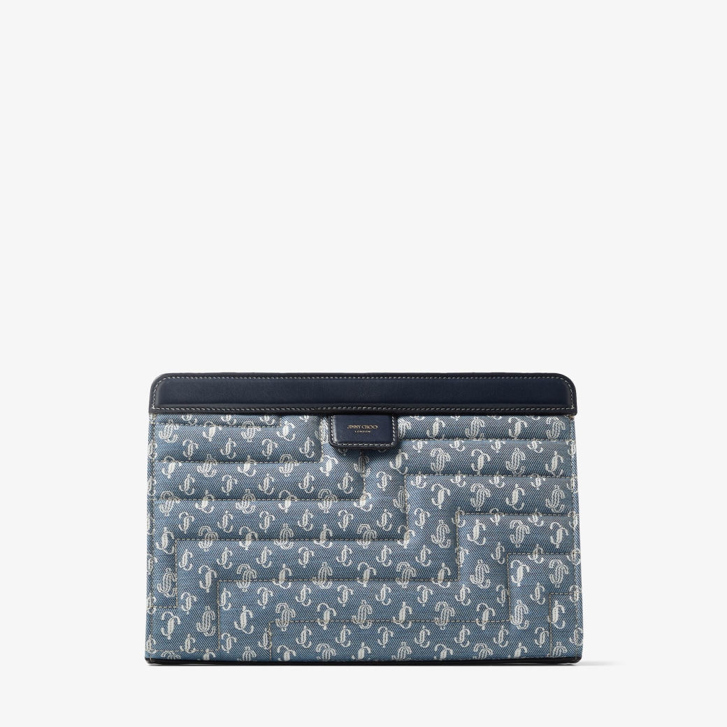 Leather wallet Jimmy Choo Blue in Leather - 40997093