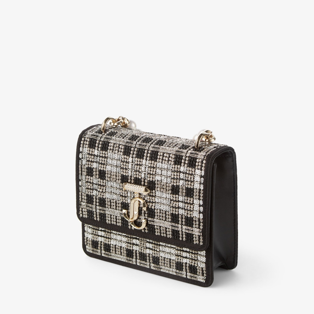 AVENUE SHOULDER XS Bolso de hombro en sat n de color negro y
