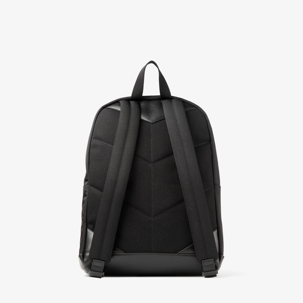 WILMER Black Nylon Backpack with Jimmy Choo Logo Autumn Collection JIMMY CHOO