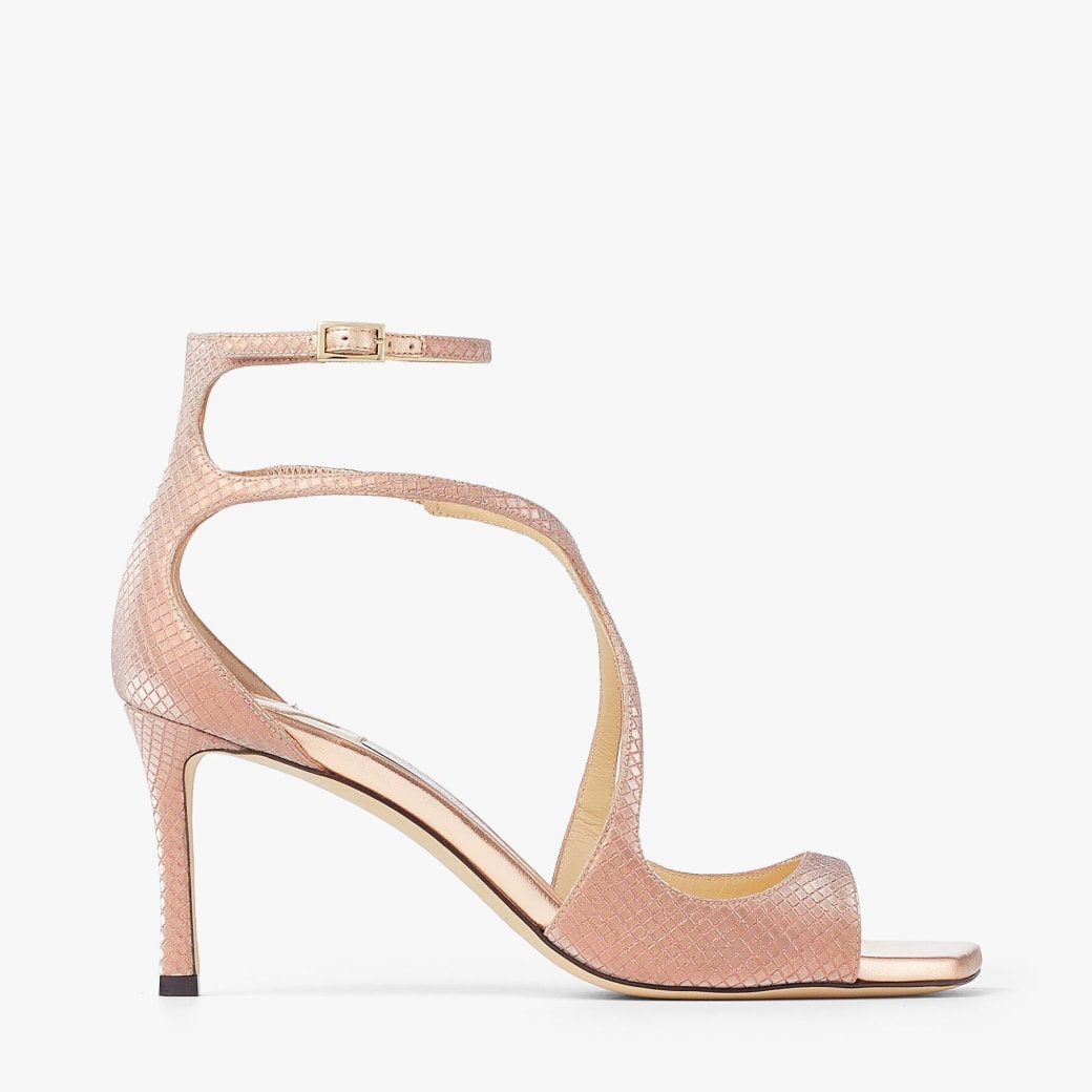 AZIA 75 | Ballet Pink Glitter Fabric Sandals | Summer Collection ...