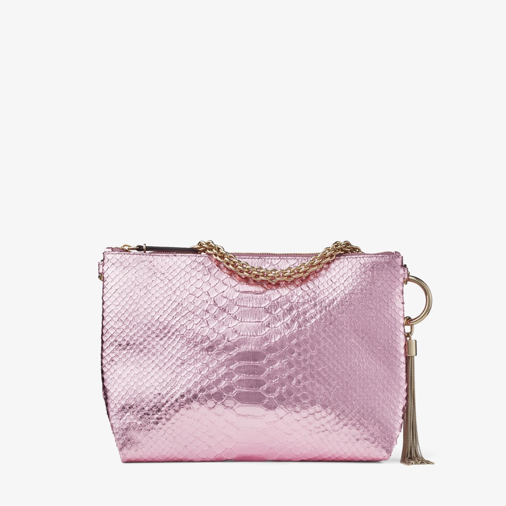 Jimmy choo top snakeskin purse