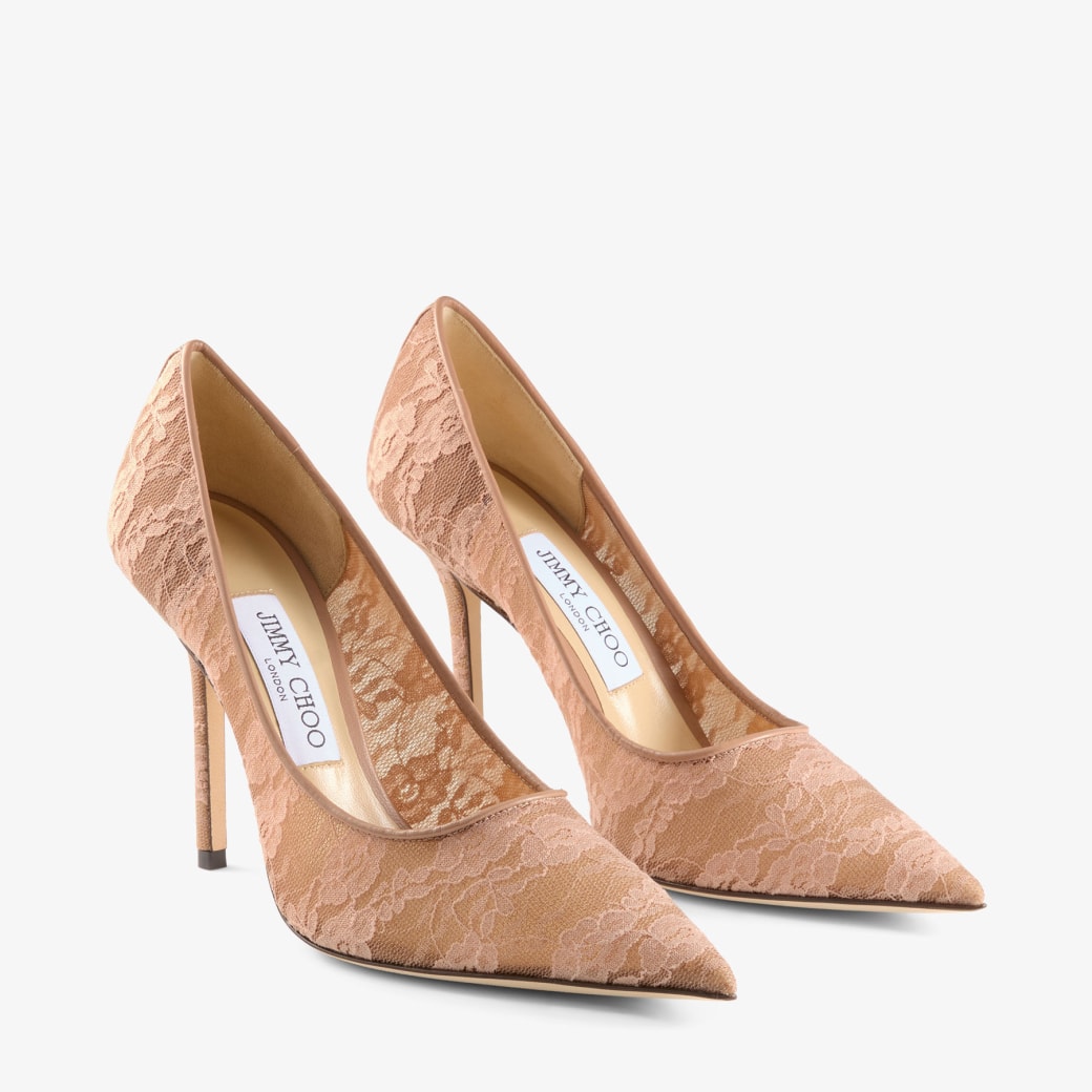 Pink lace pumps hot sale