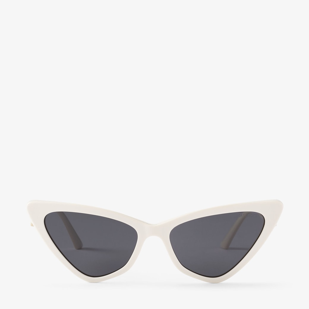 Sol | White Cat Eye Sunglasses | JIMMY CHOO