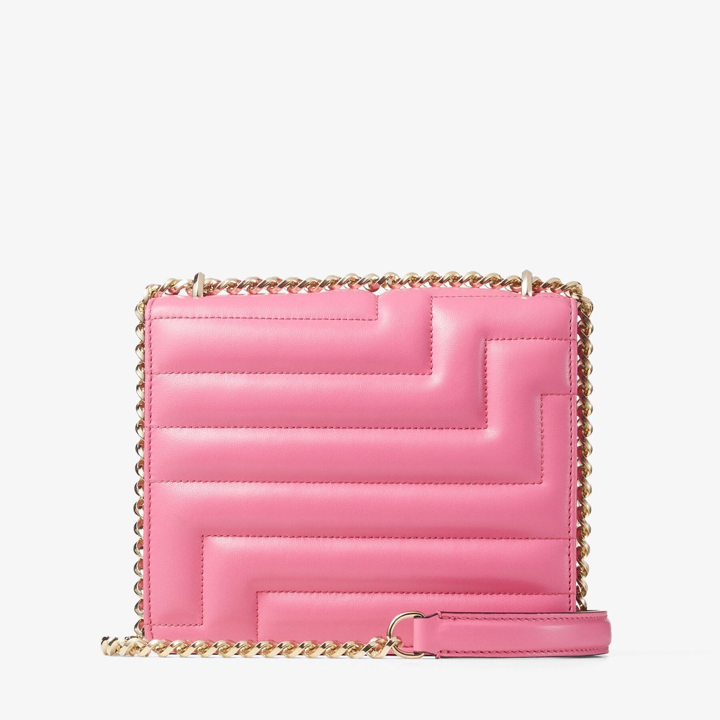 Candy Pink Avenue Nappa Leather Bag with Light Gold JC Emblem, AVENUE QUAD, Autumn 2022 collection