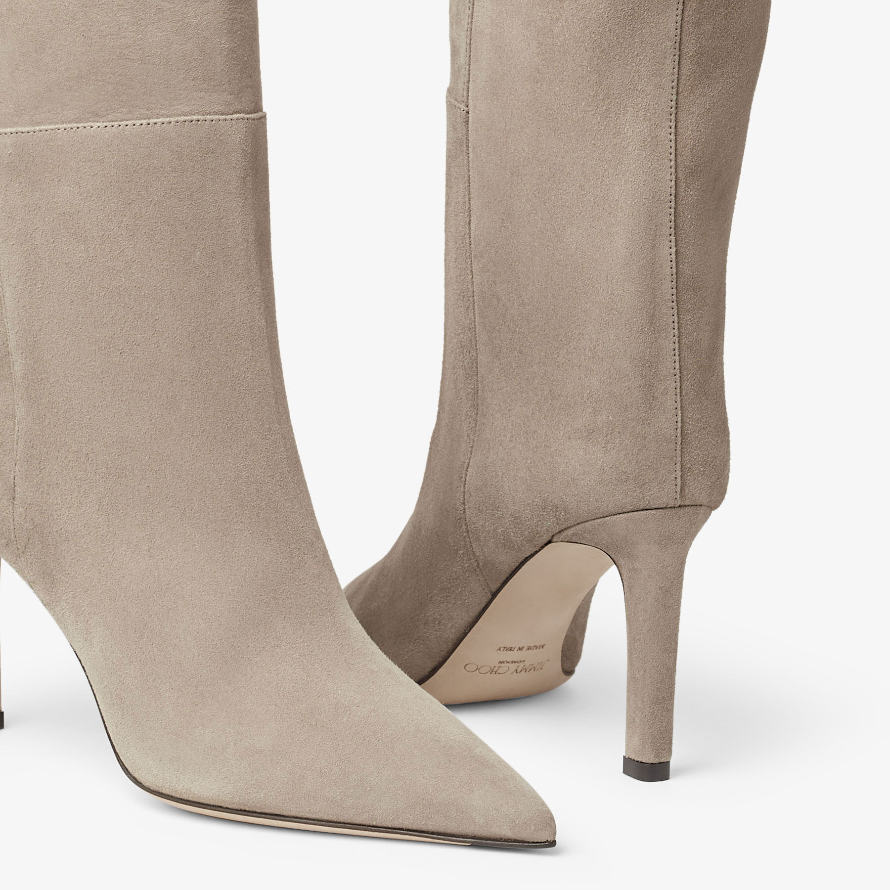 ALIZZE KB 85 | Taupe Suede Knee-High Boots | Autumn Collection 