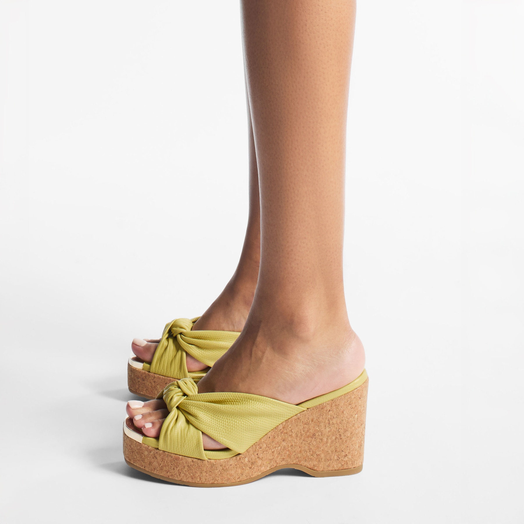 Avenue Wedge 110 Yellow Lizard Print Wedge JIMMY CHOO