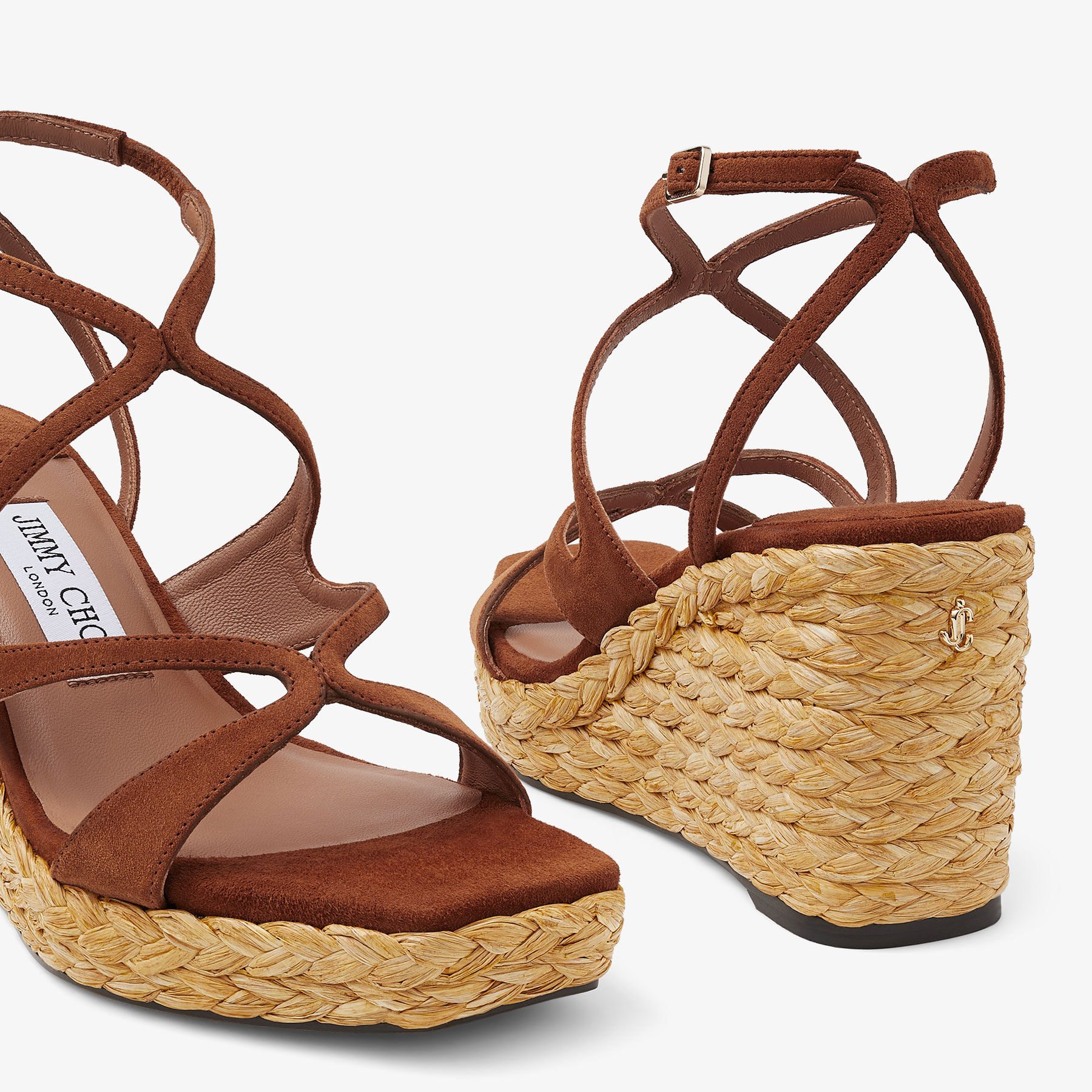 Ayla 85 Tan Suede Wedge JIMMY CHOO UK