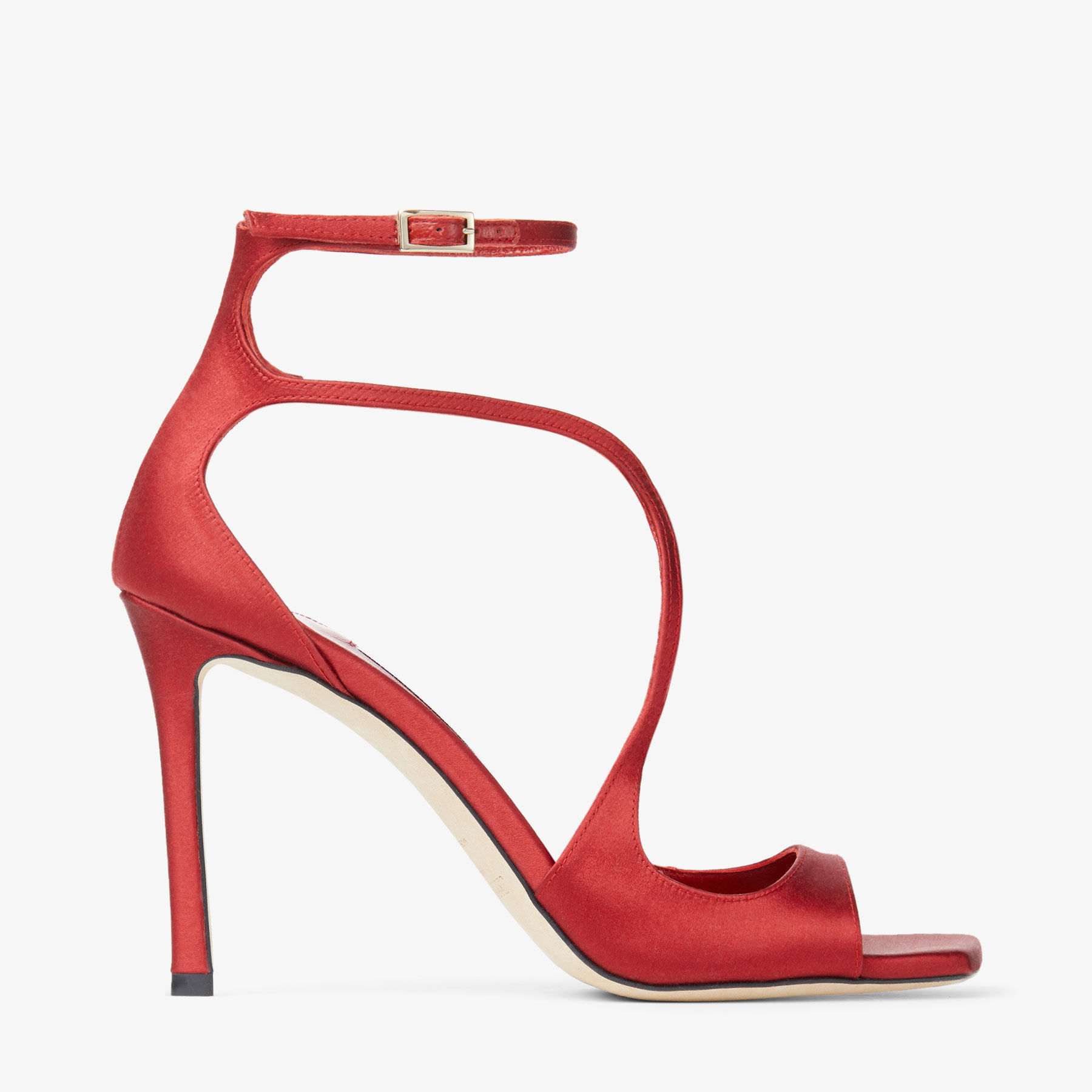 AZIA 95 | Royal Red Satin Sandals | Luisa Via Roma X Vogue | JIMMY 