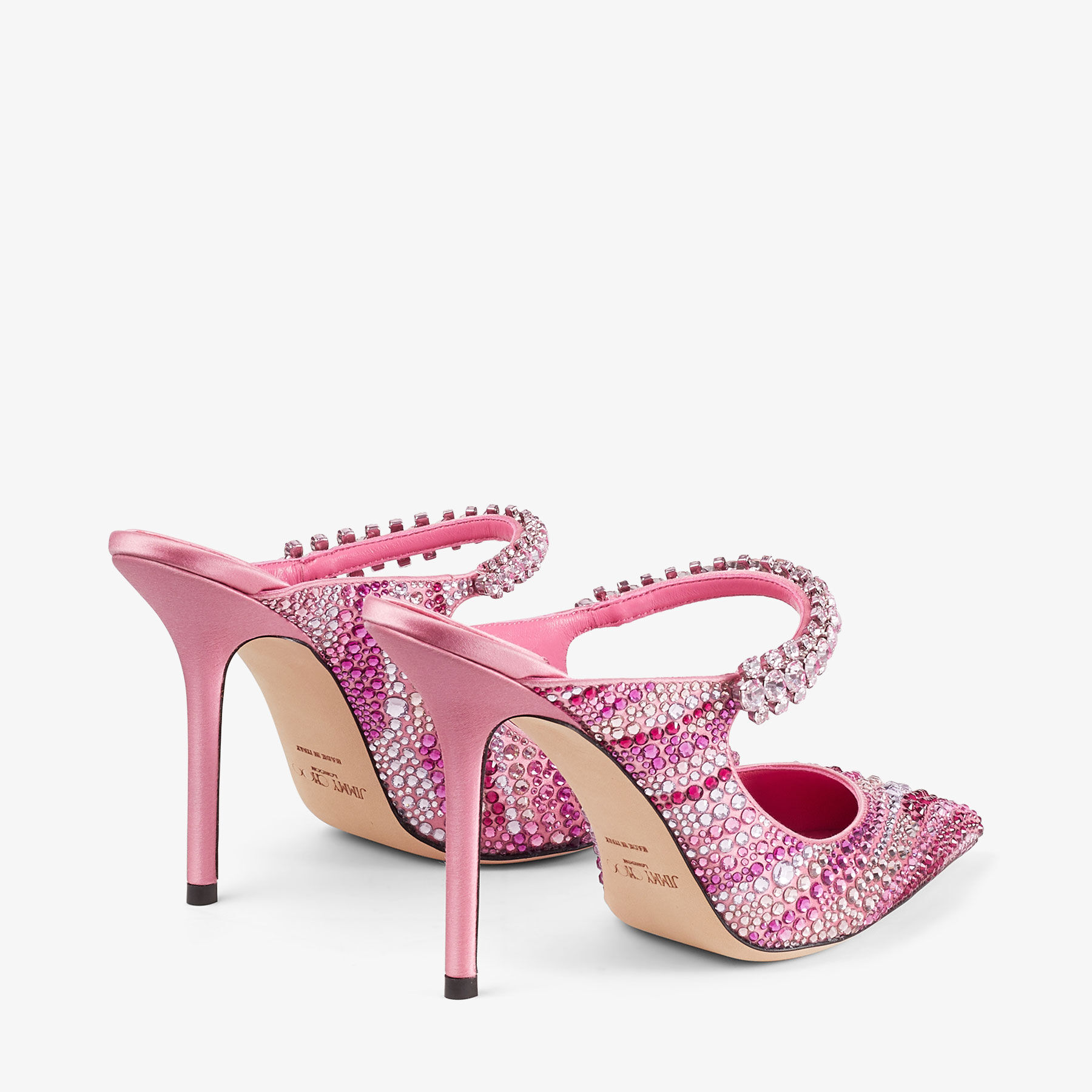 Bing 100 Candy Pink Mix Satin Pumps JIMMY CHOO UK