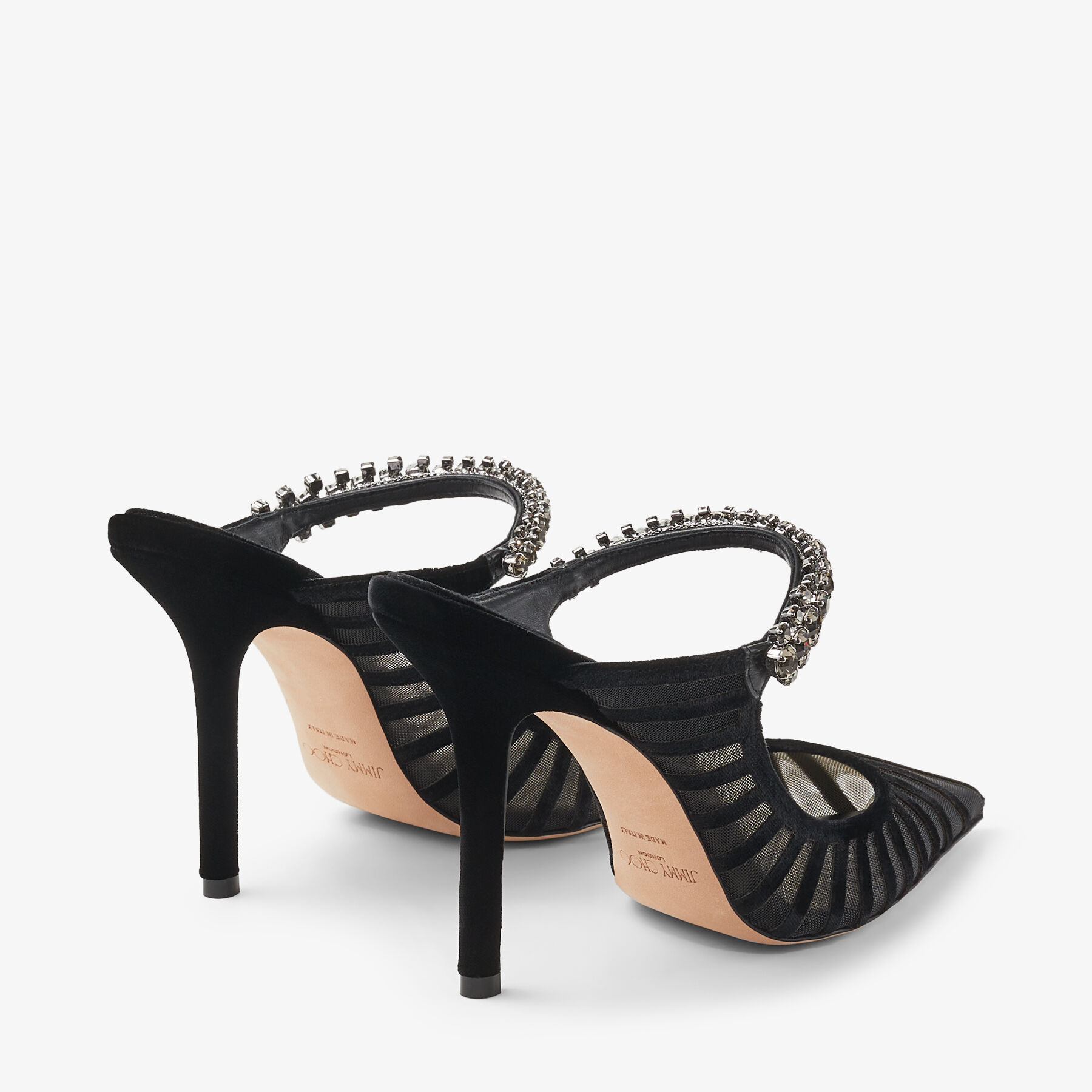 Black and sale white striped mules