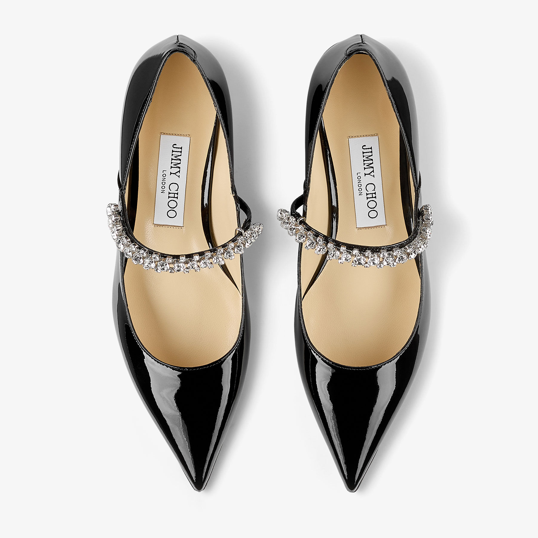 Bing Pump Flat Black Patent Leather Flats JIMMY CHOO UK