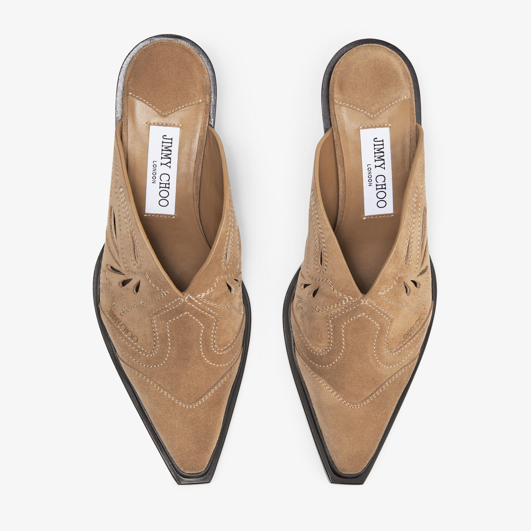 Cece Mule II 60 Rattan Mix Suede Shoe JIMMY CHOO UK