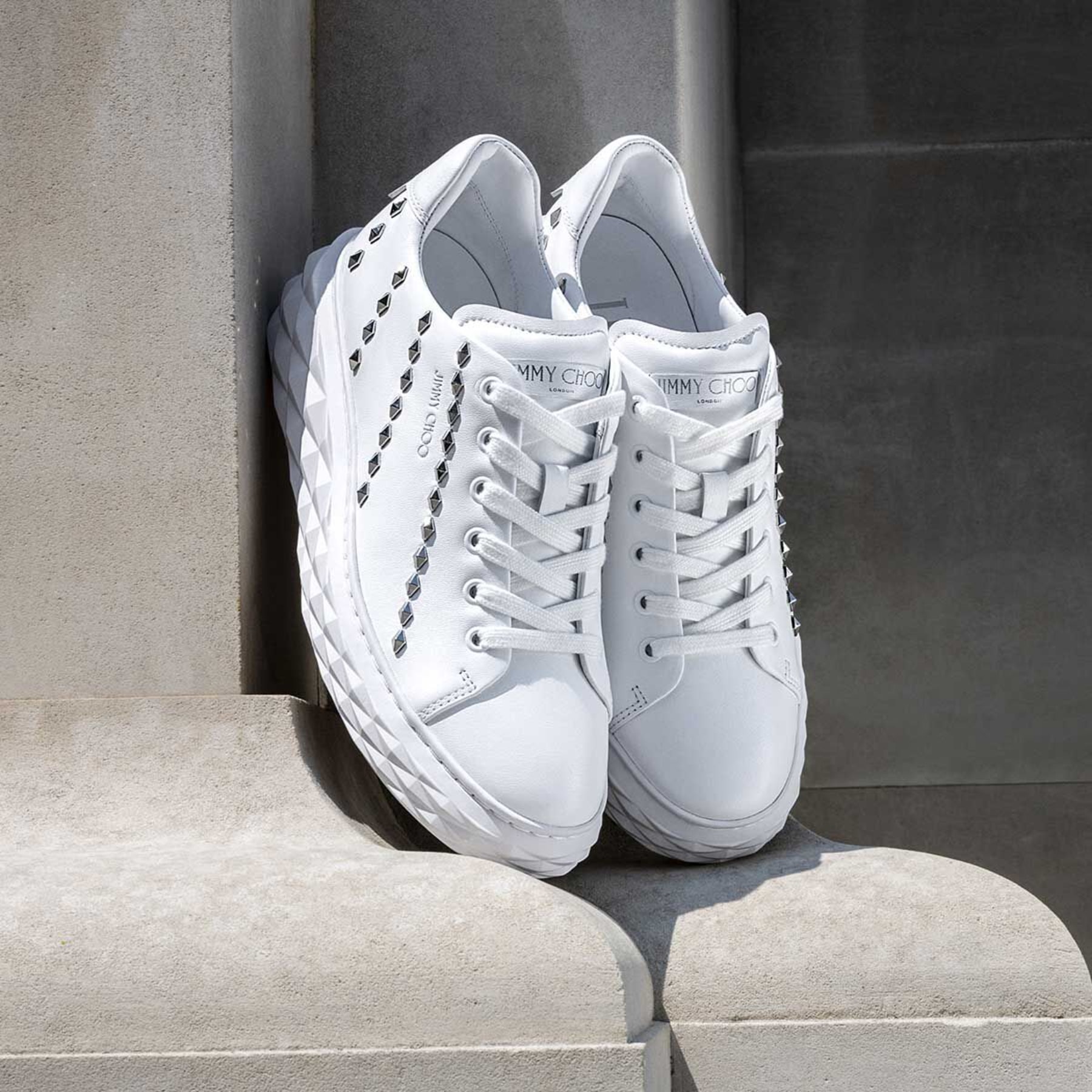 Diamond studded tennis top shoes