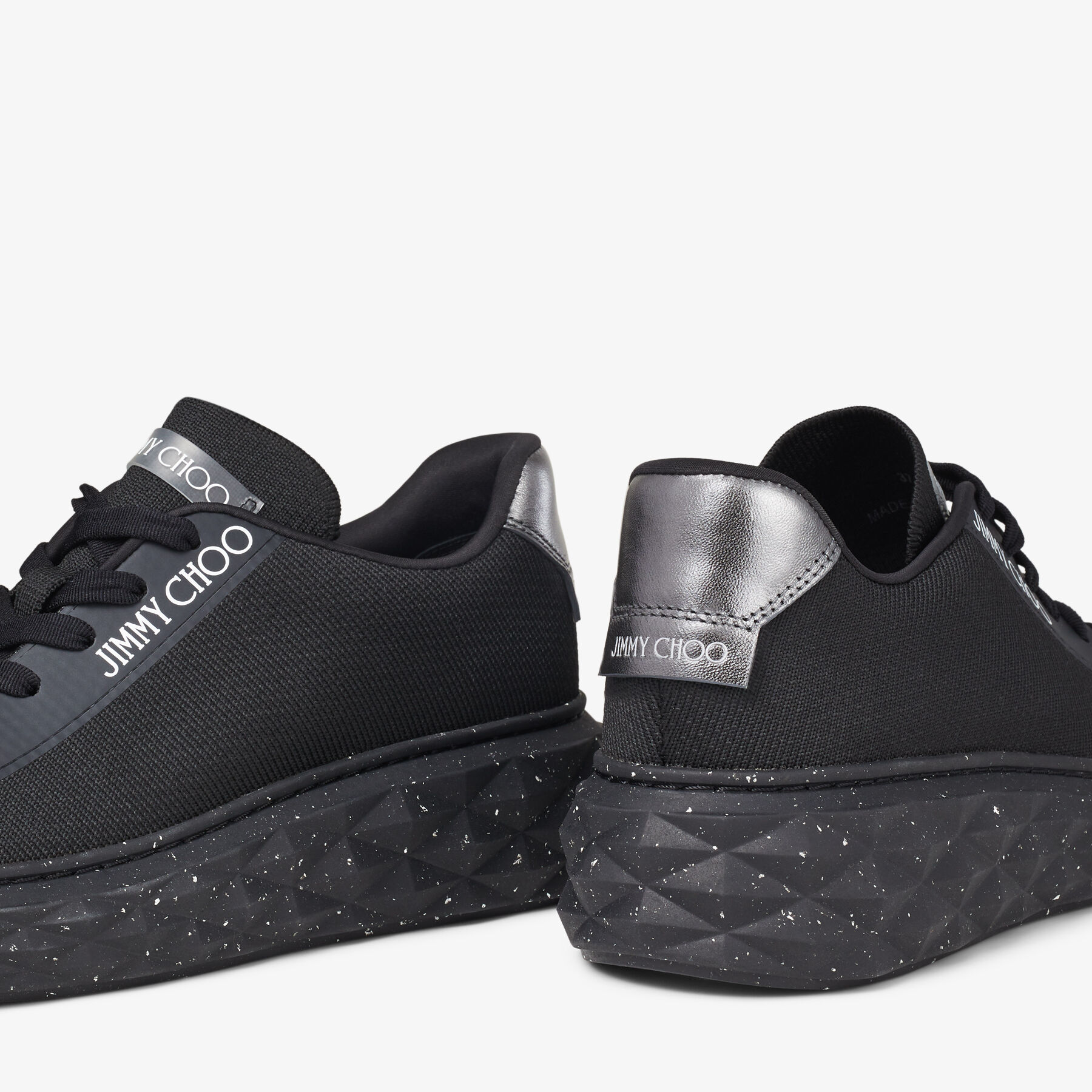 All black jimmy choo trainers on sale