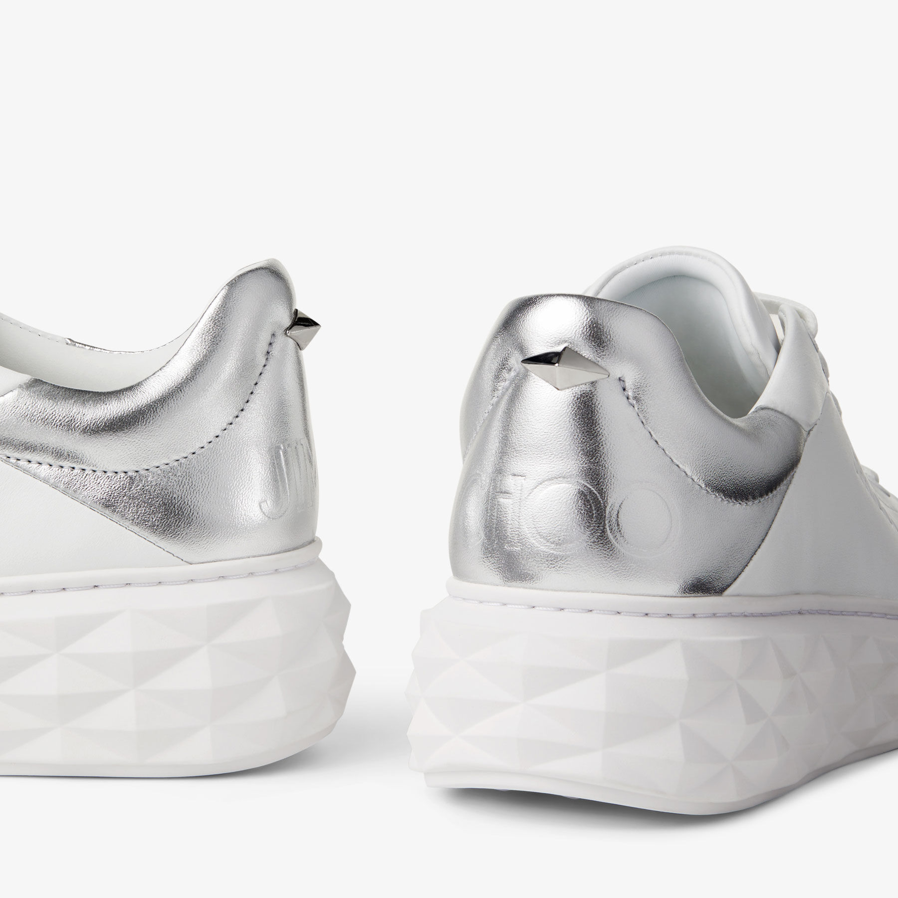Silver jimmy choo trainers sale